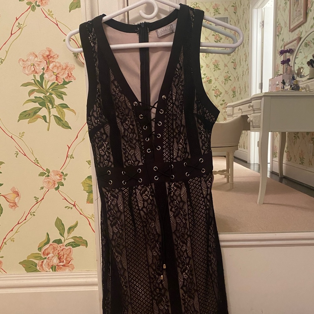LF black lace up dress 🖤